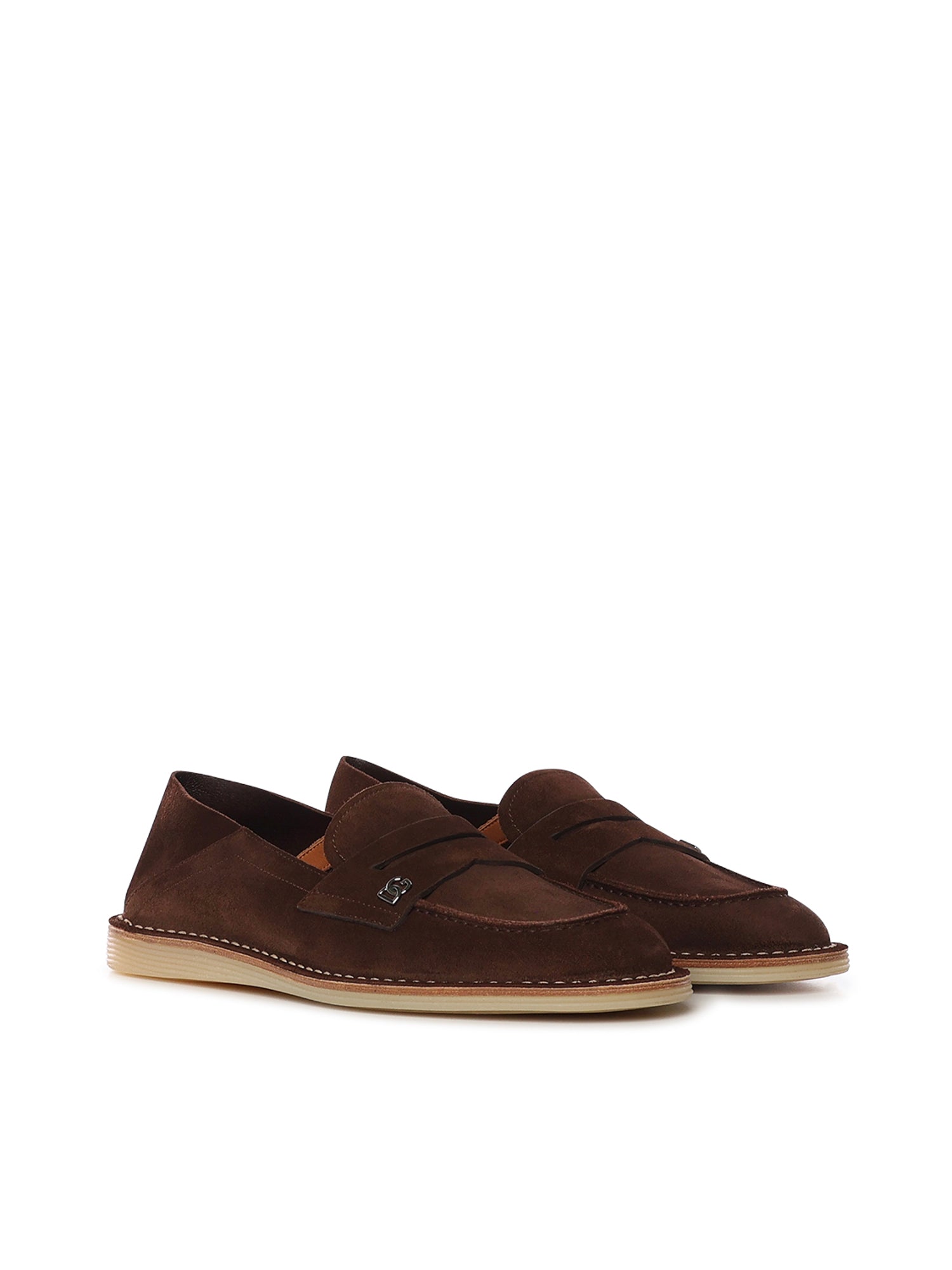Dolce & Gabbana Flat shoes Brown Calfskin
