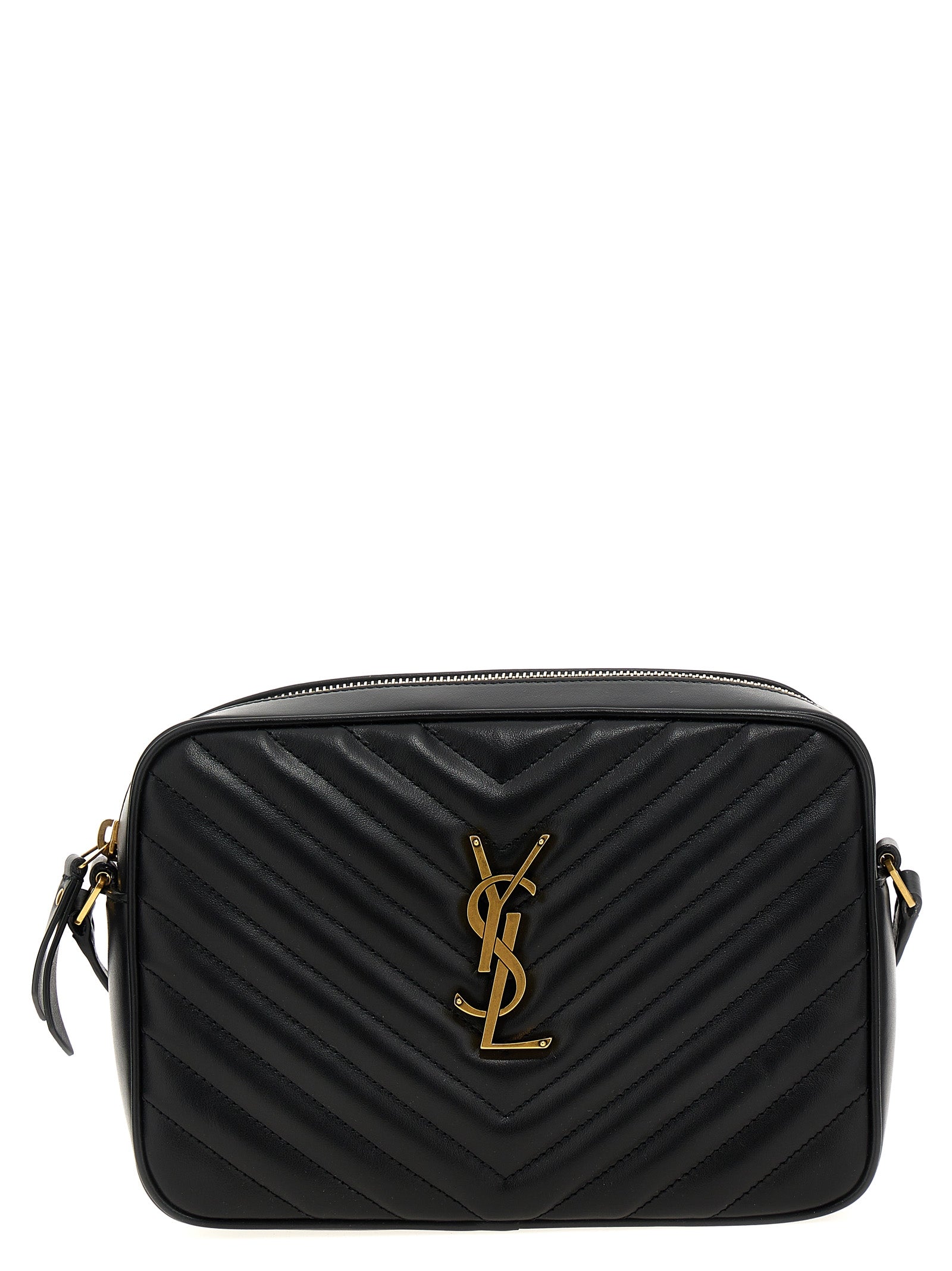 Lou crossbody bag Black Calfskin Leather (bos Taurus)