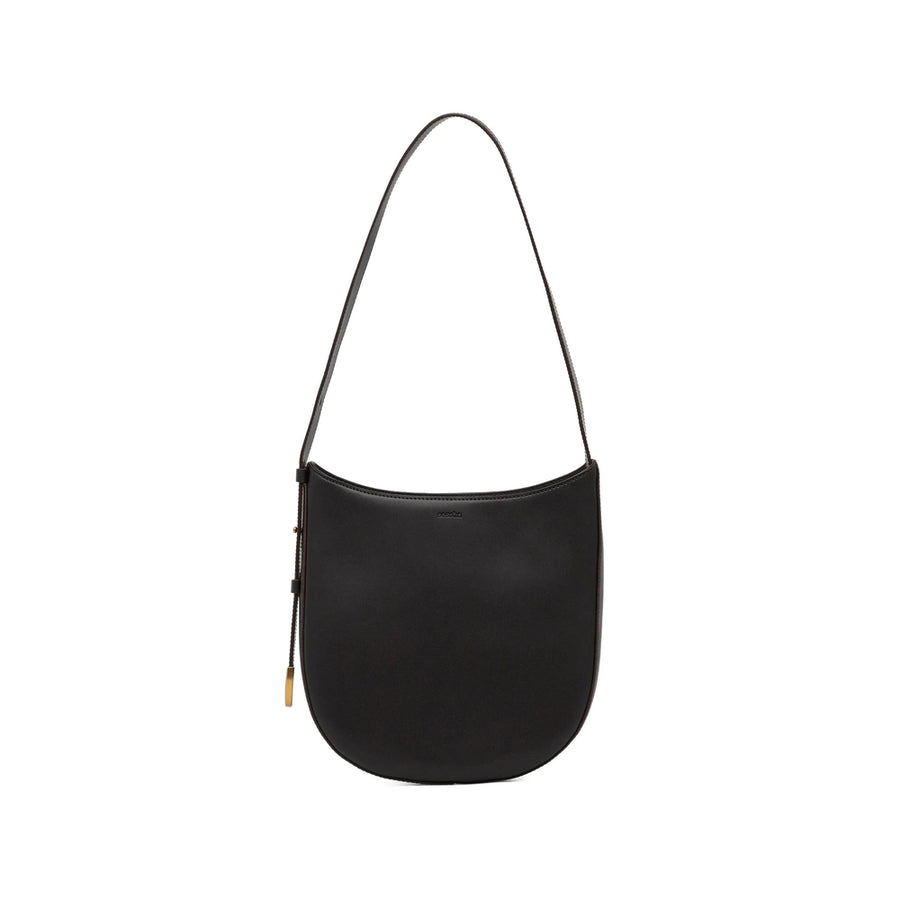 Calf Leather Shoulder Bag Black Satchels & Cross Body