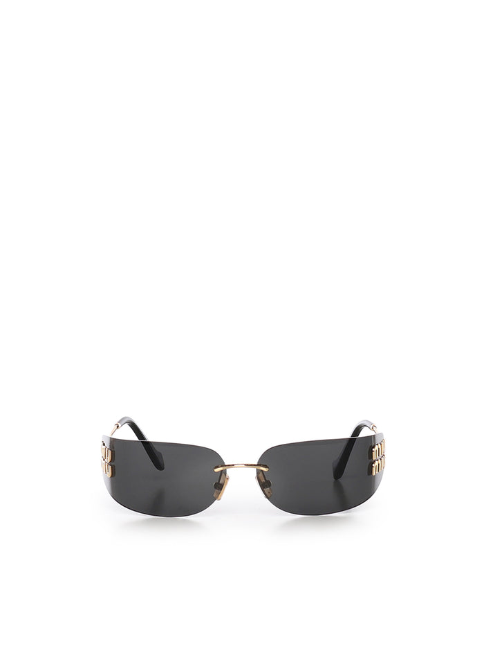 Miu Sunglasses Gold/dark Grey Metal