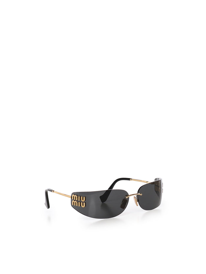 Miu Sunglasses Gold/dark Grey Metal