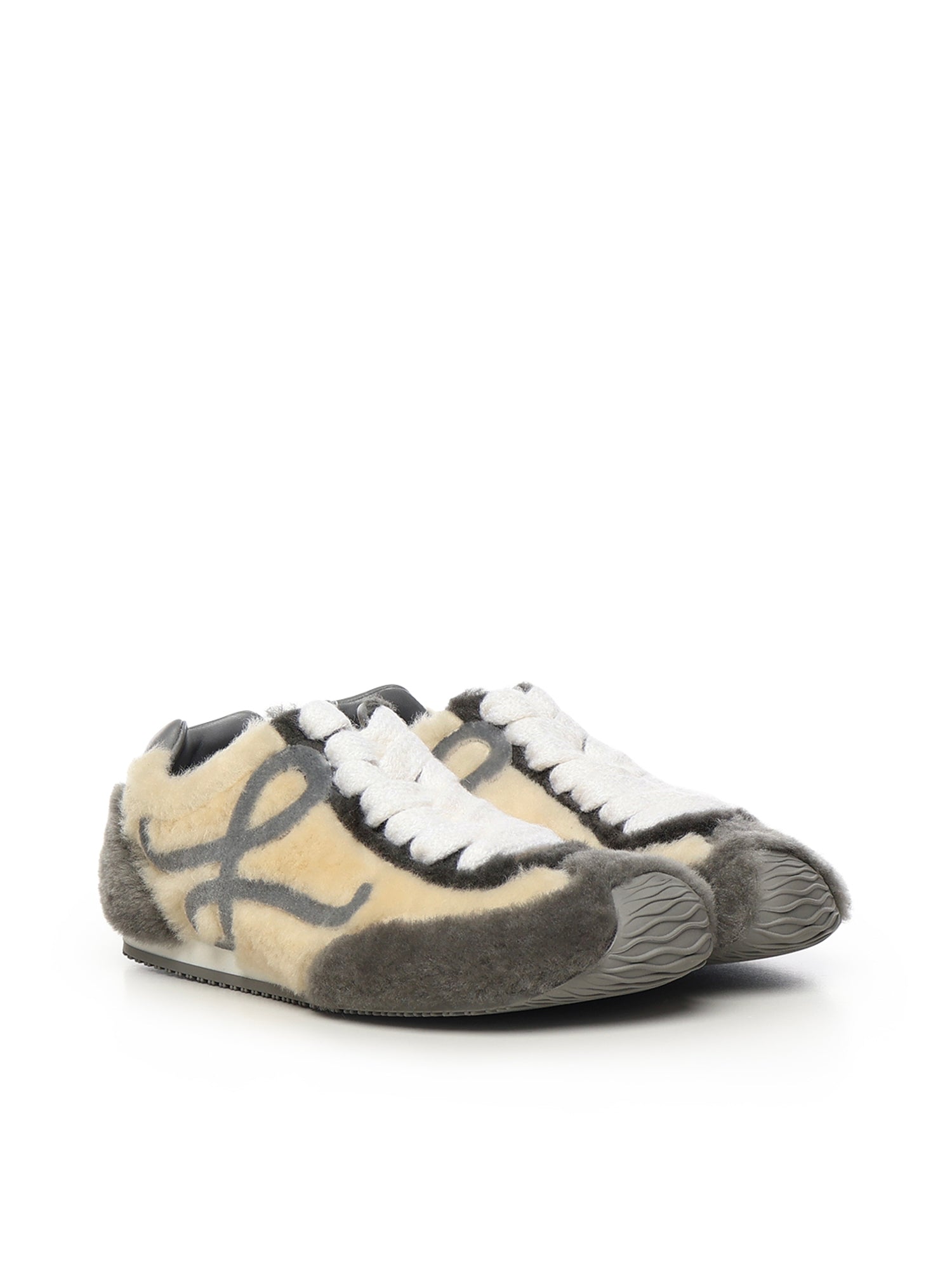 Loewe Sneakers Grey Multitone Shearling