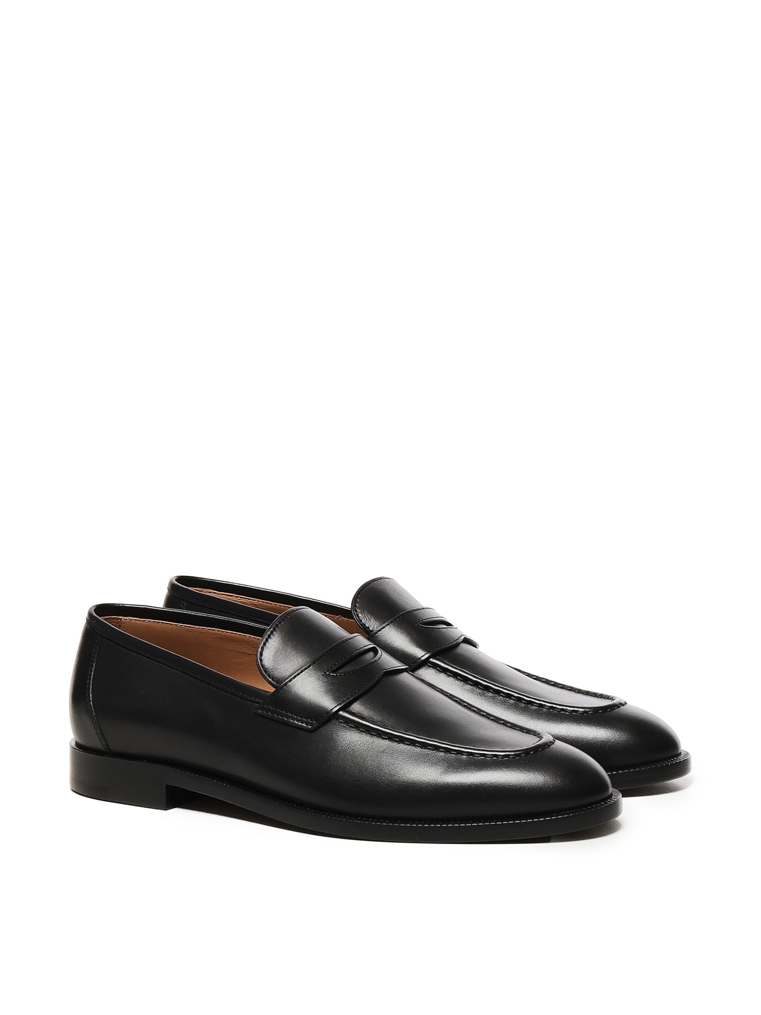Loro Piana Flat shoes Black Dyed Calf Skin