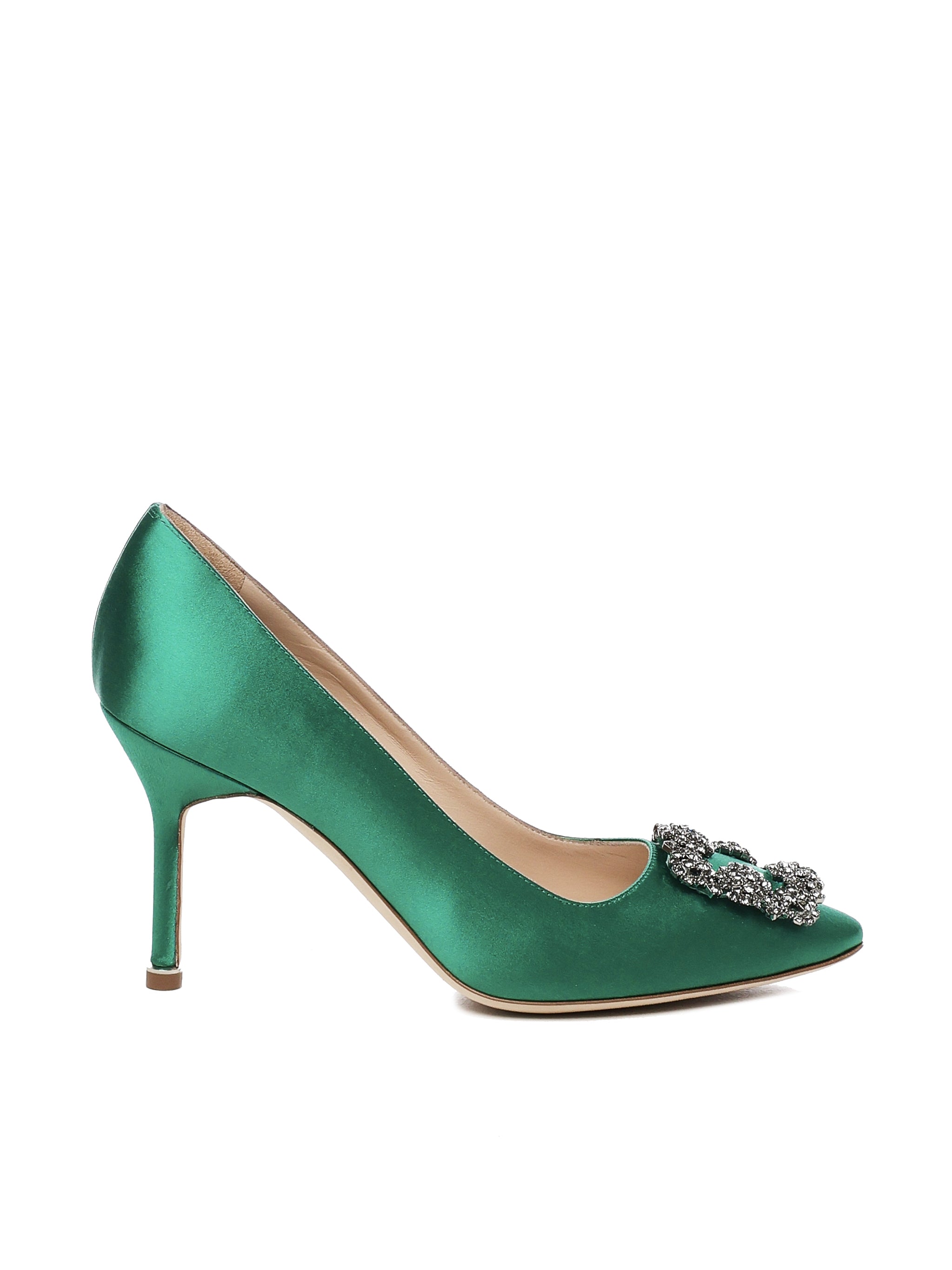 Manolo Blahnik With Heel Green Viscose