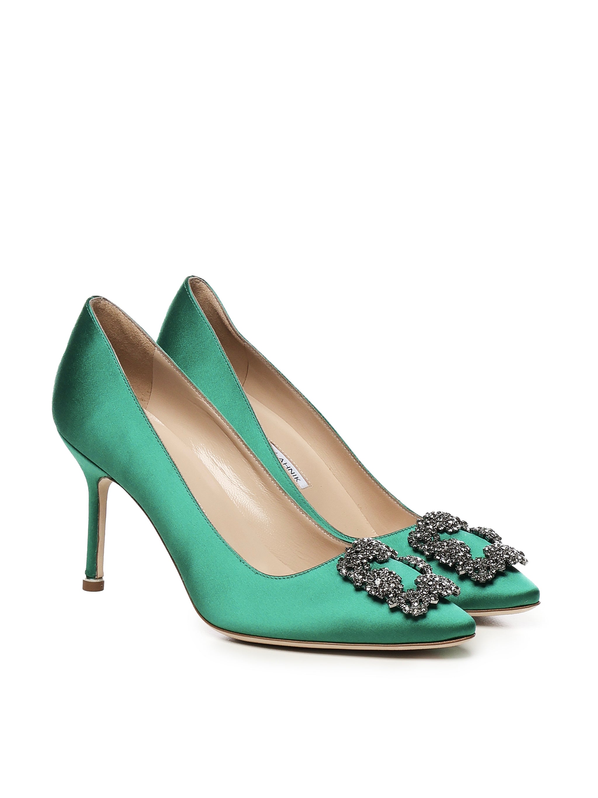 Manolo Blahnik With Heel Green Viscose