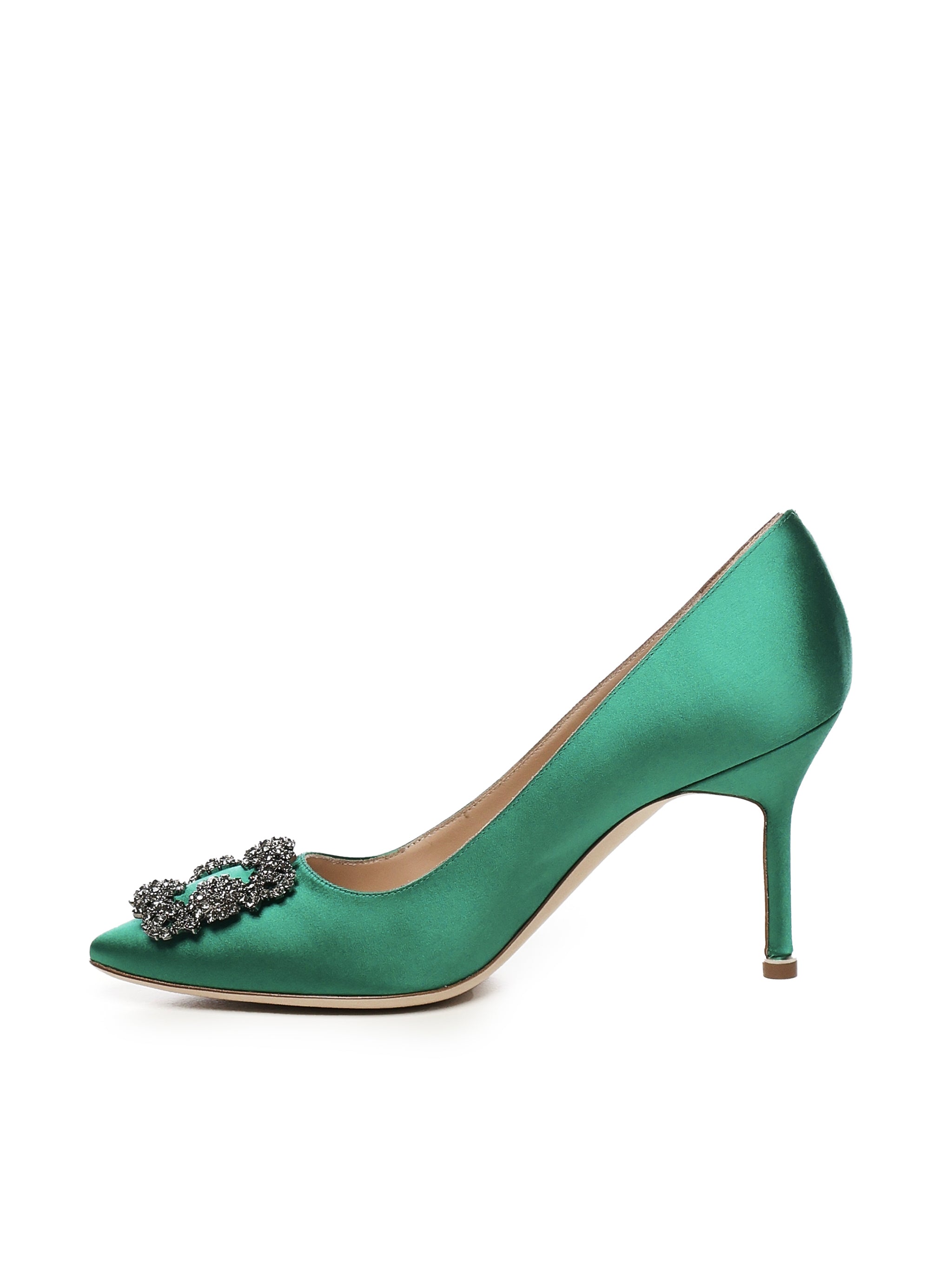 Manolo Blahnik With Heel Green Viscose