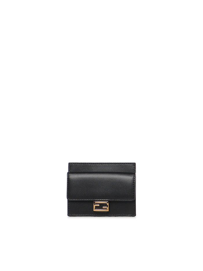 Fendi Wallets Black Lambskin