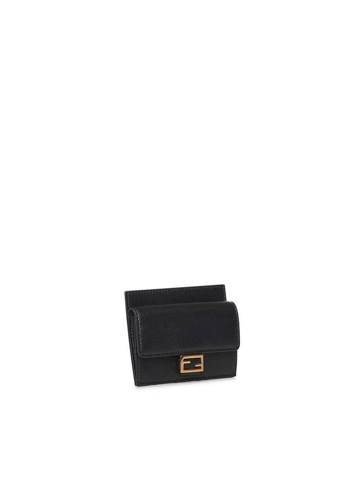 Fendi Wallets Black Lambskin