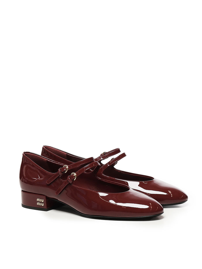 Miu With Heel Purple Calfskin