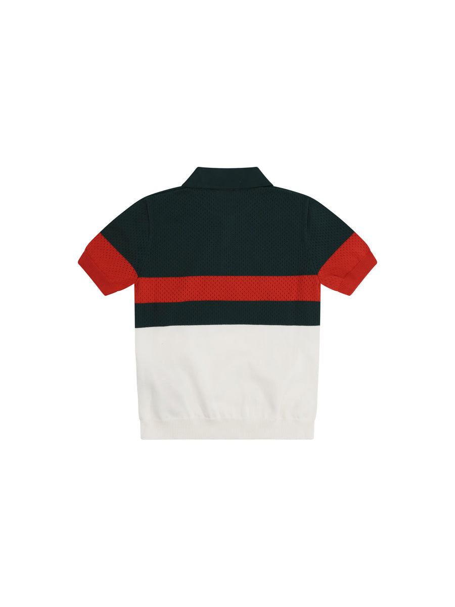 Polo Shirt White-Green-Red White/green/red Cotton