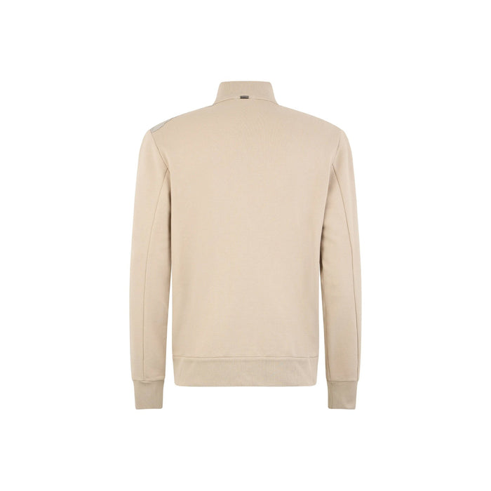 Herno Zipped Sweatshirt Beige Cotton