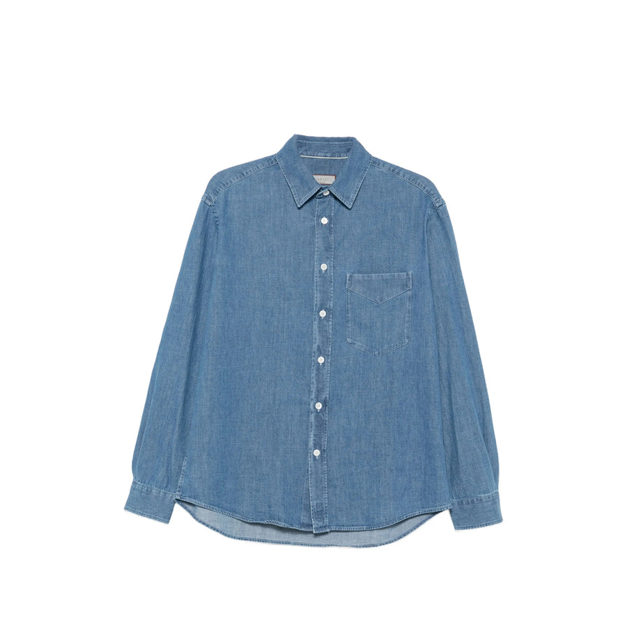 Shirt Blue Denim Cotton