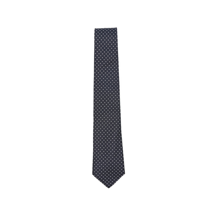 Tie Silk Blue-White Blue/white Ties & Bow