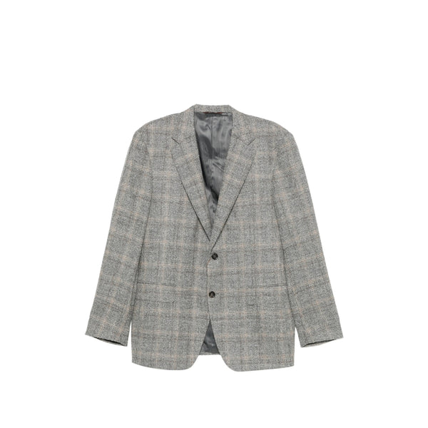 Jacket Grey Check Outer: Alpaca