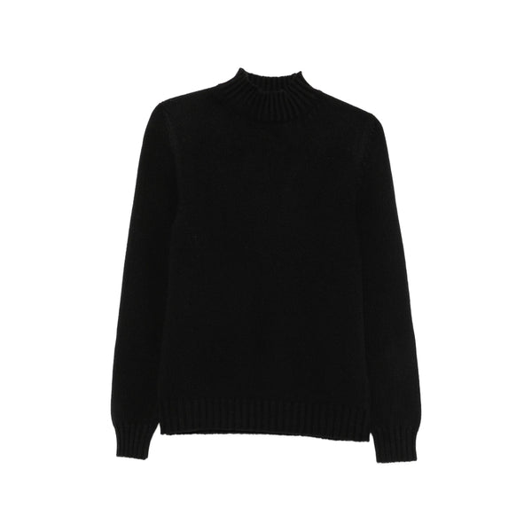Jumper Ribbed Cashmere And Virgin Wool Black Jumpers