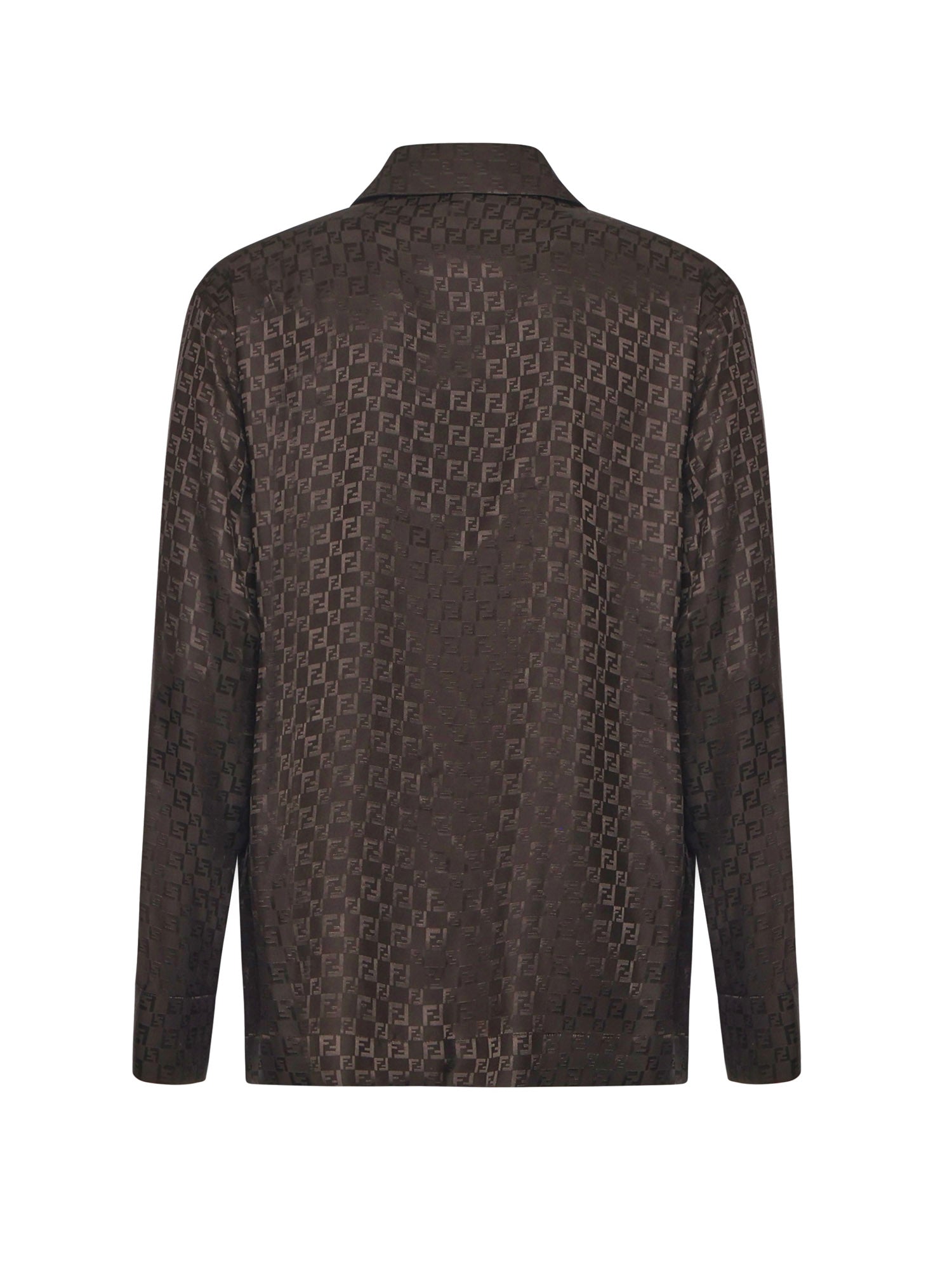 Fendi Shirts Brown Silk