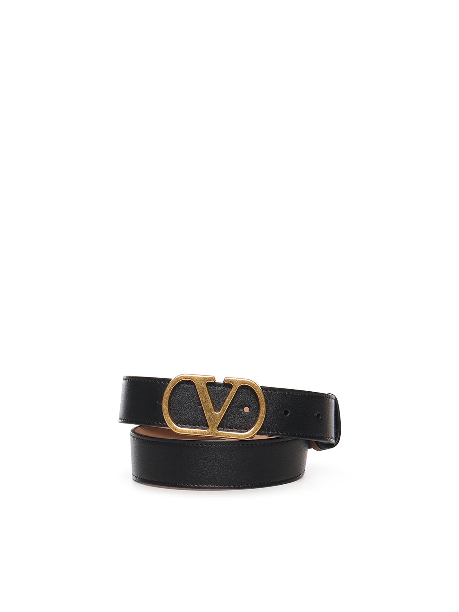 Valentino Garavani Belts Black, Pink Calfskin