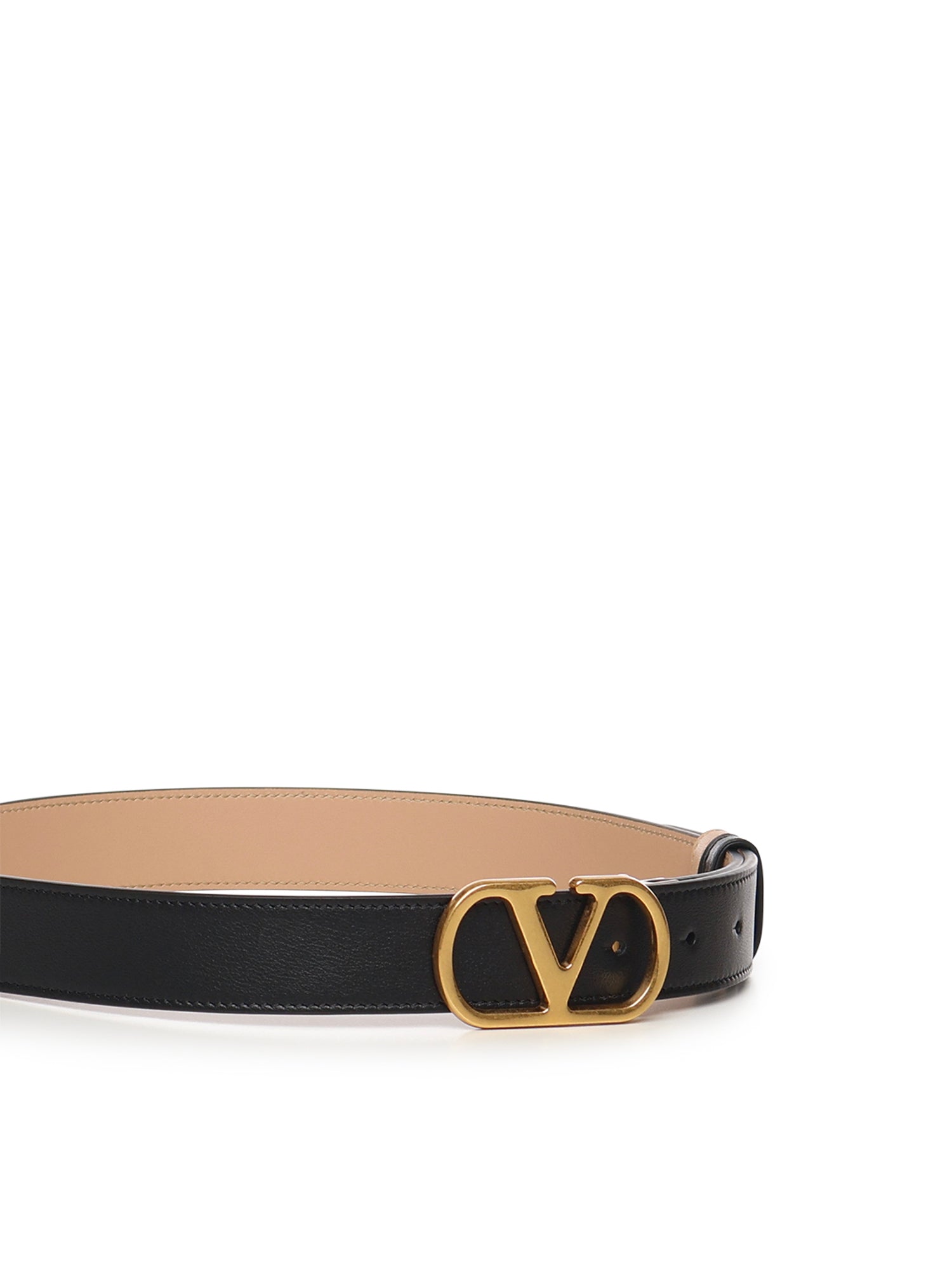 Valentino Garavani Belts Black, Pink Calfskin
