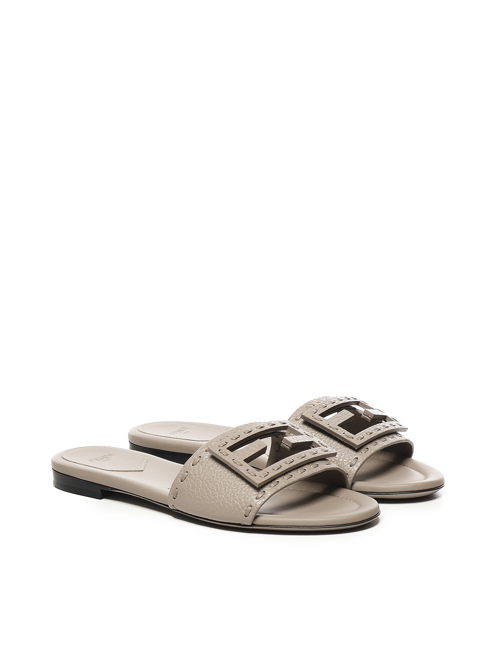 Fendi Sandals Beige Calfskin