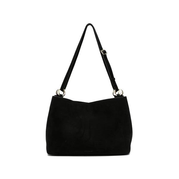 Shoulder Bag Eterno Black Suede Calf