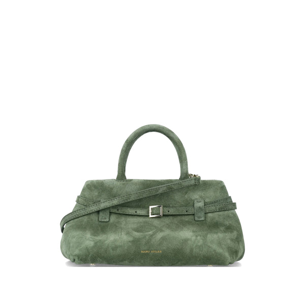 Tote Bag Le Cambon Green Suede Calf