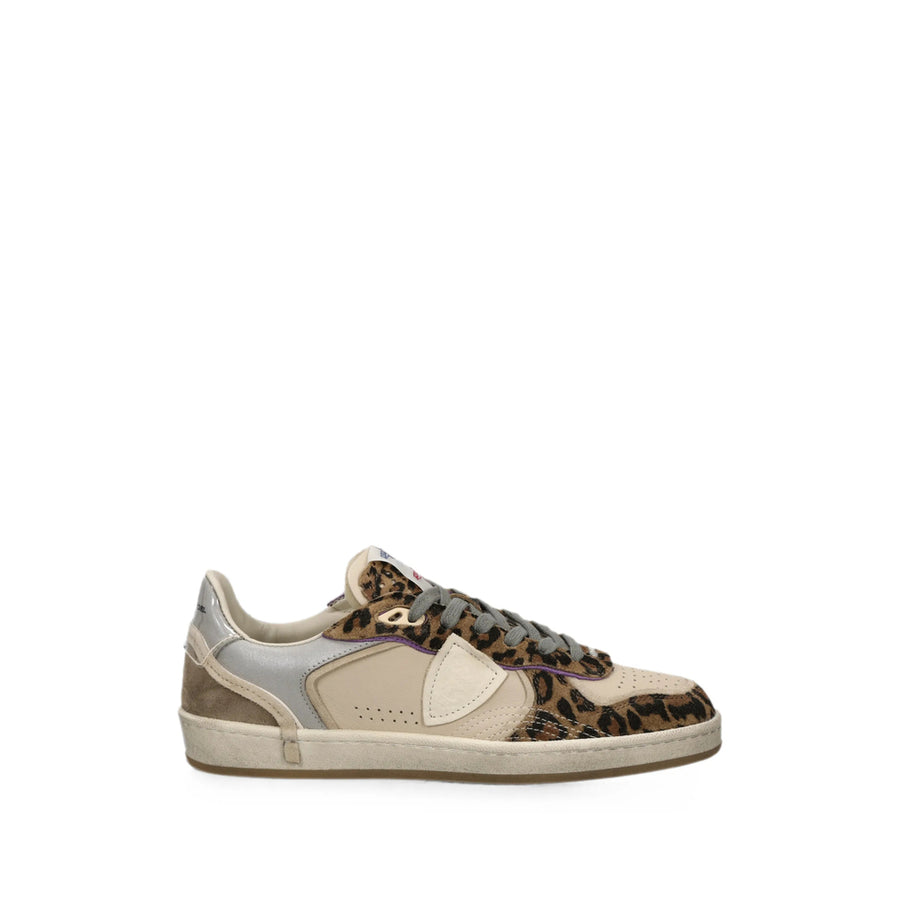 Sneakers Leopard Print Calf Leather Neutrals/brown Trainers