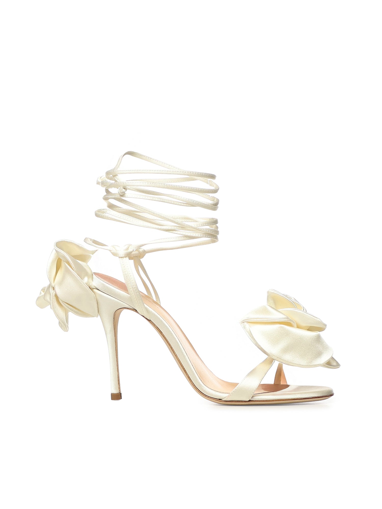 Magda Burtym Sandals White Viscose Silk