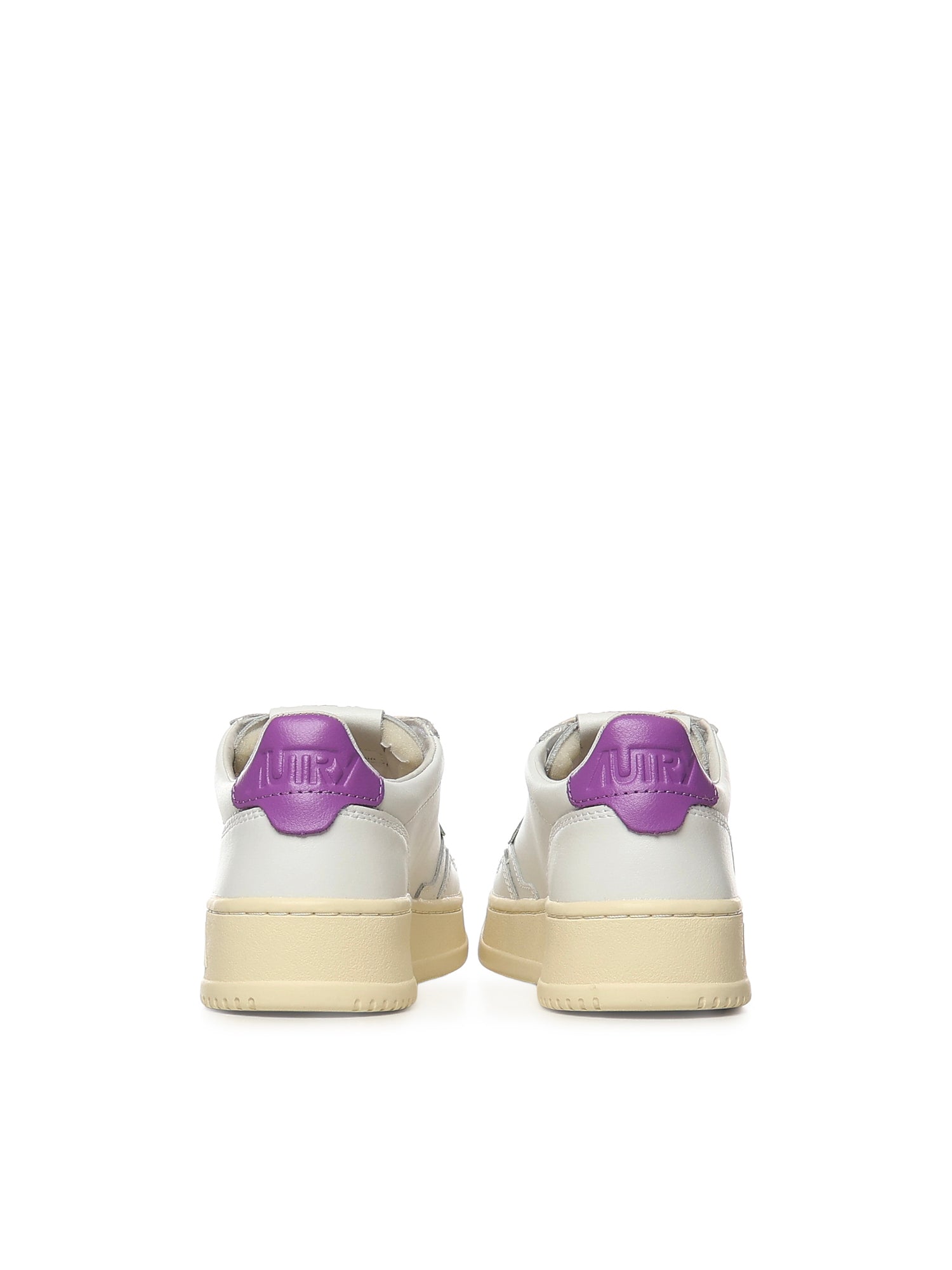 AUTRY Sneakers Wht/dberry Cowskin