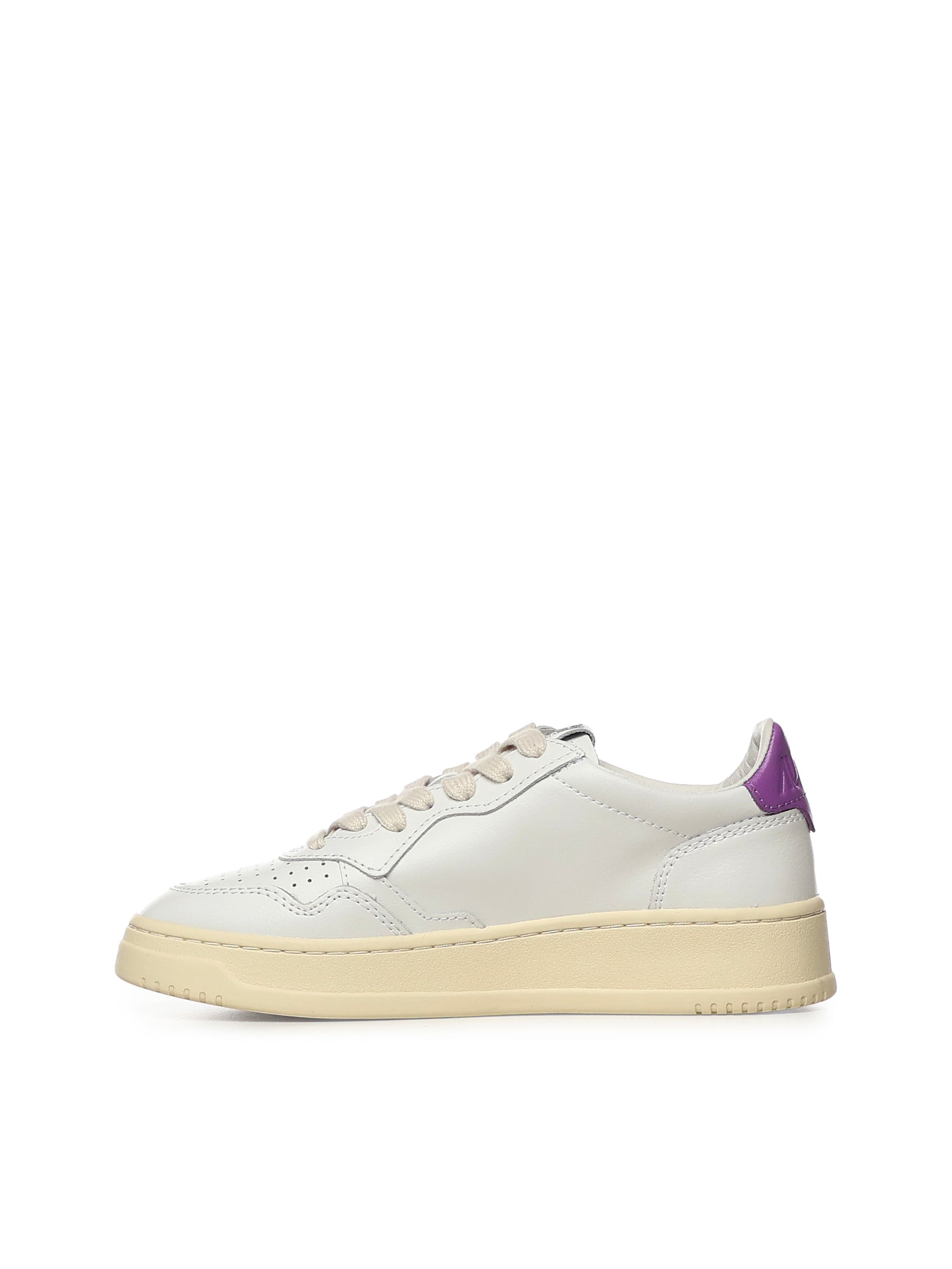 AUTRY Sneakers Wht/dberry Cowskin