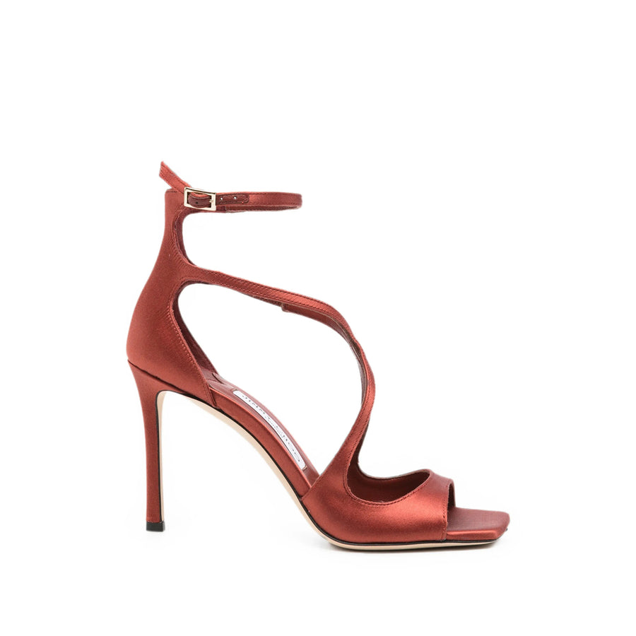 Satin Sandals Azia 95 Red