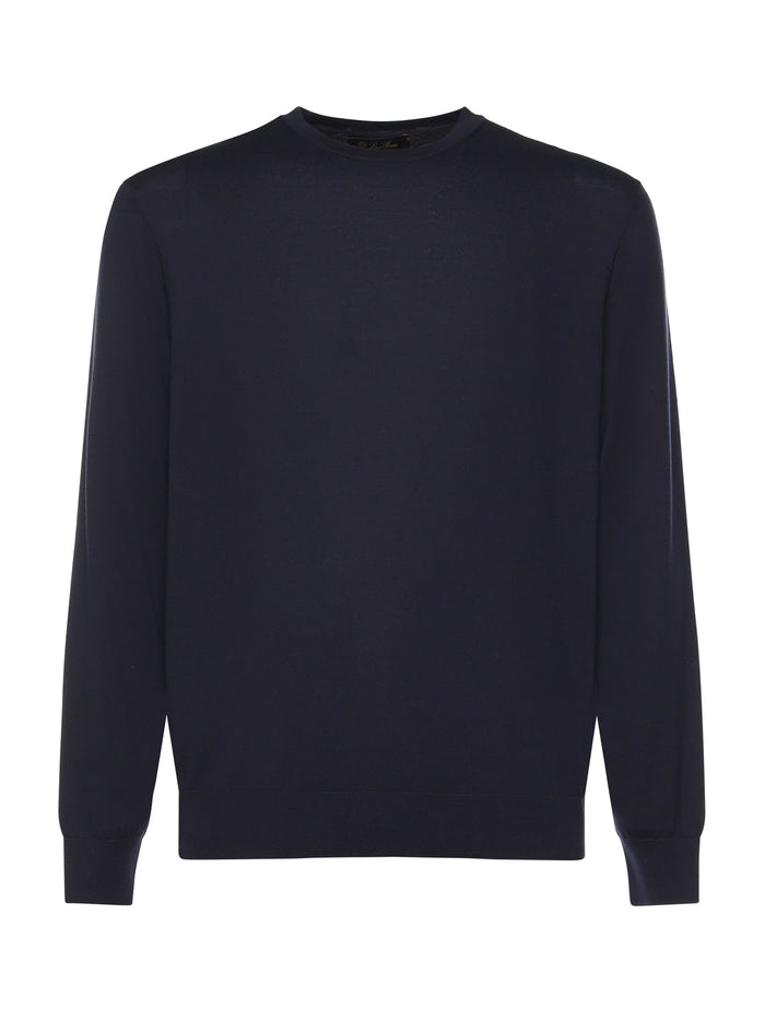 Loro Piana Sweaters Blue Navy Cotton