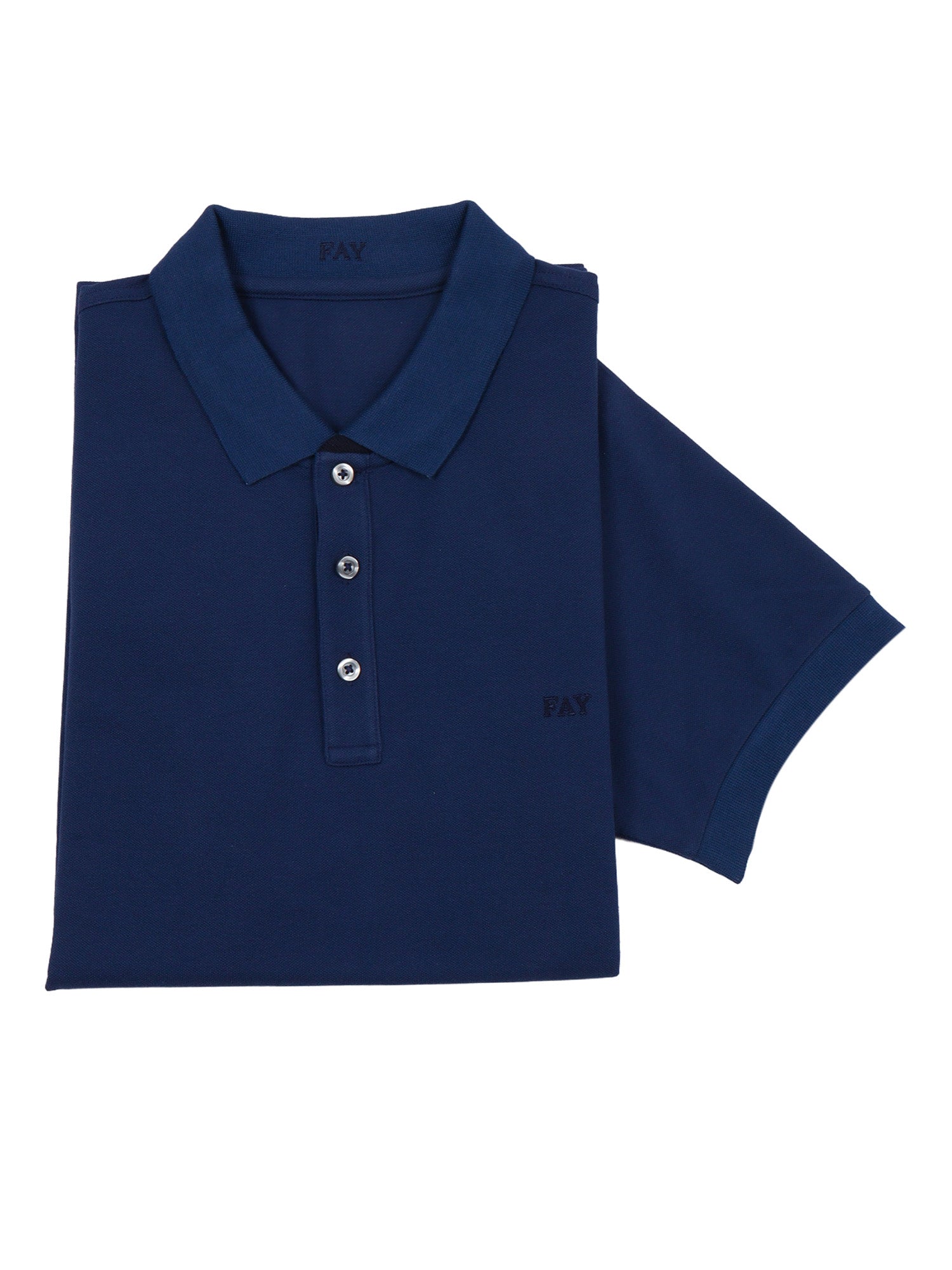 PIQUET POLO Blue Cotton Elastane Shirt