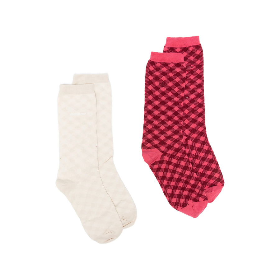 Socks Pack Of Two Pink-Red Pink/red Polyamide