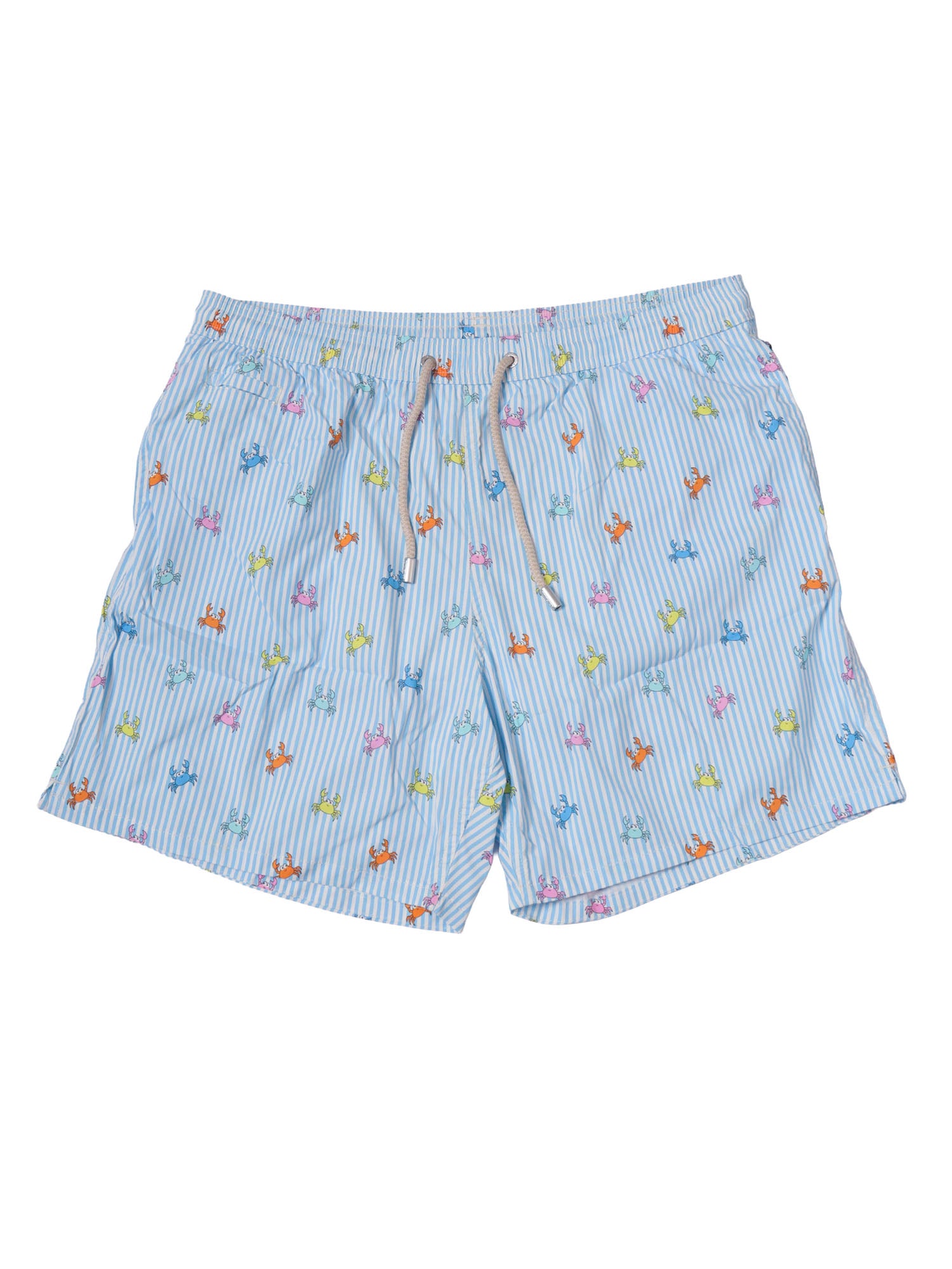 Lighting Micro Stretch-Pinchy Multi Stripes 30 Light Blue Polyester Boxer Mare Bimbo