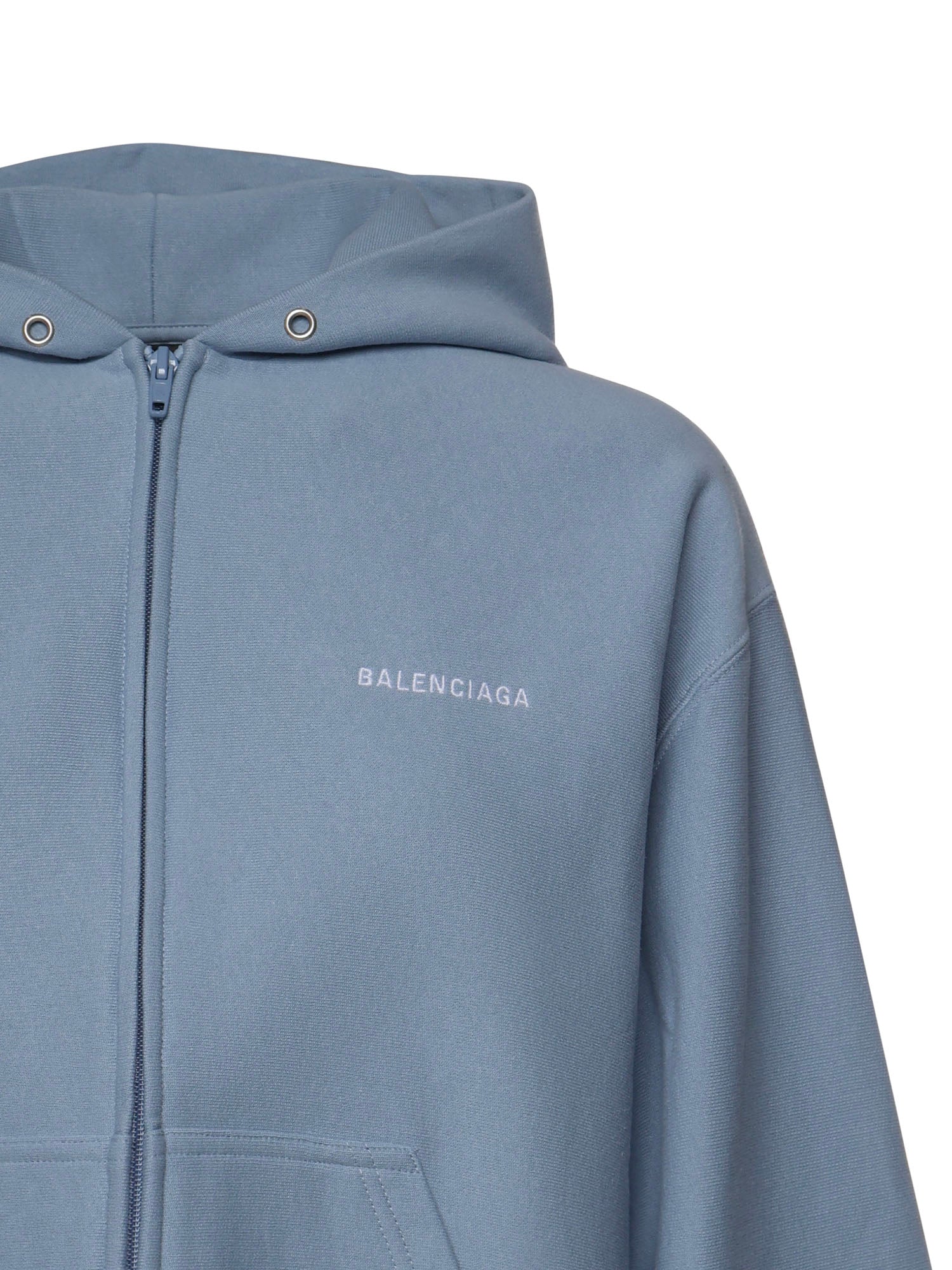 Balenciaga Sweaters Light Blue/white Cotton