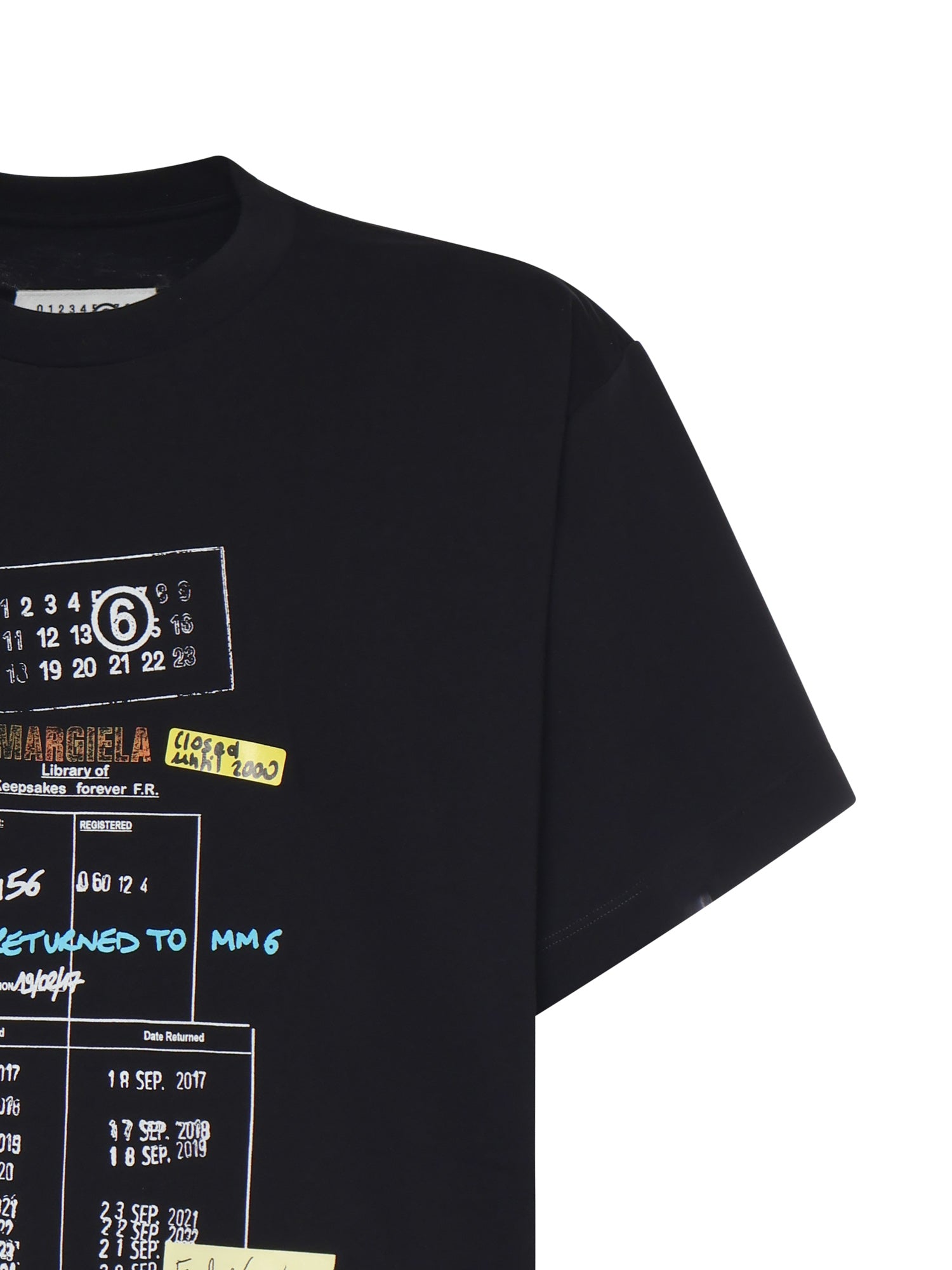 MM6 Maison Margiela T-shirts and Polos Black Cotton