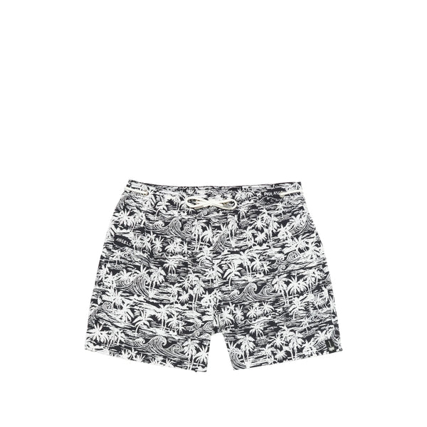 Swim Shorts Black-White Black/white