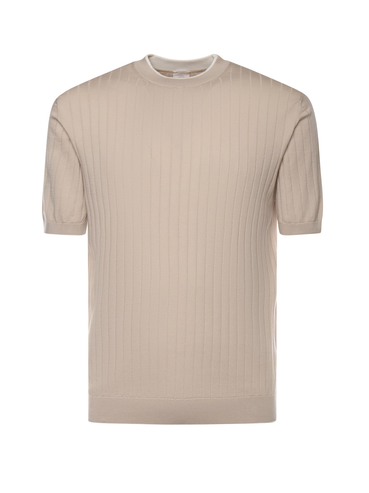 Eleventy T-shirts and Polos Taupe/white Cotton