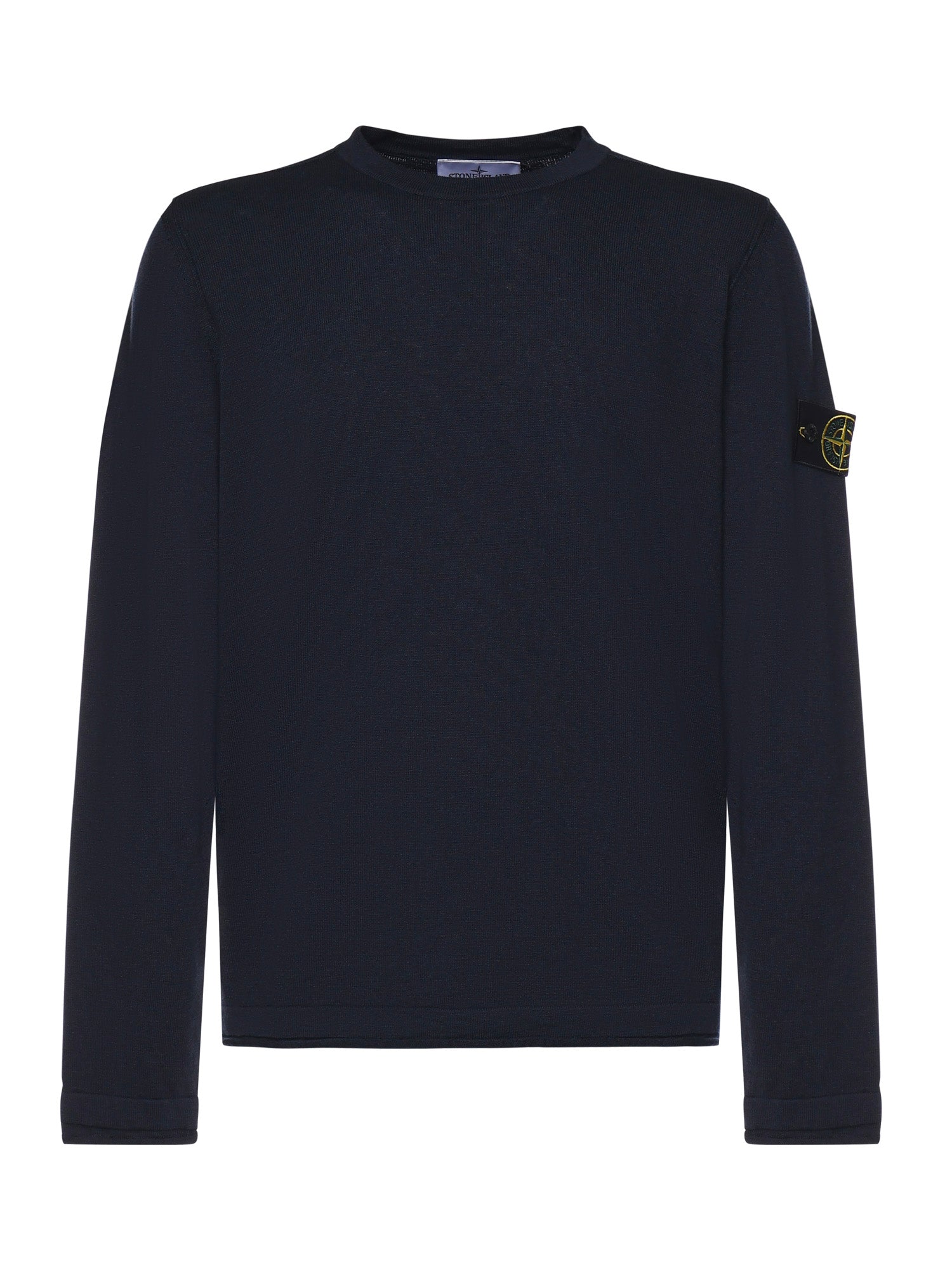 Stone Island Sweaters Blue Cotton Polyamide