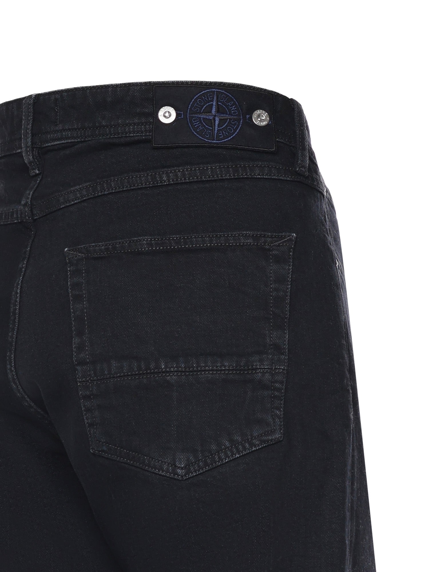Stone Island Jeans Black Rinse Cotton