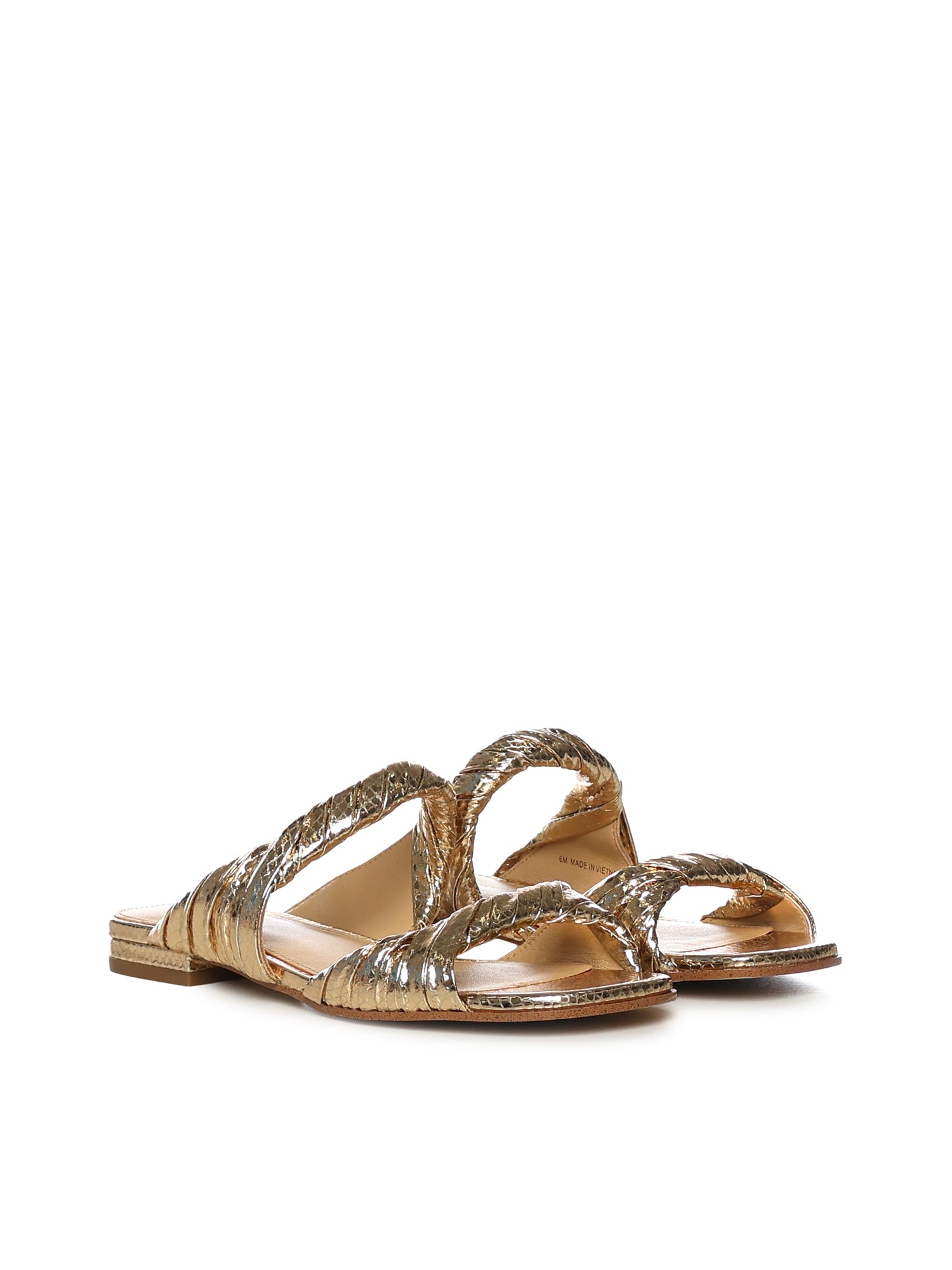 Michael Kors Sandals Pale Gold Metallic Goatskin