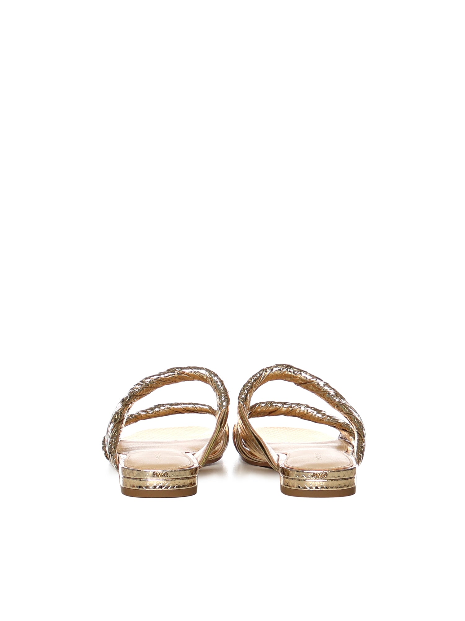 Michael Kors Sandals Pale Gold Metallic Goatskin
