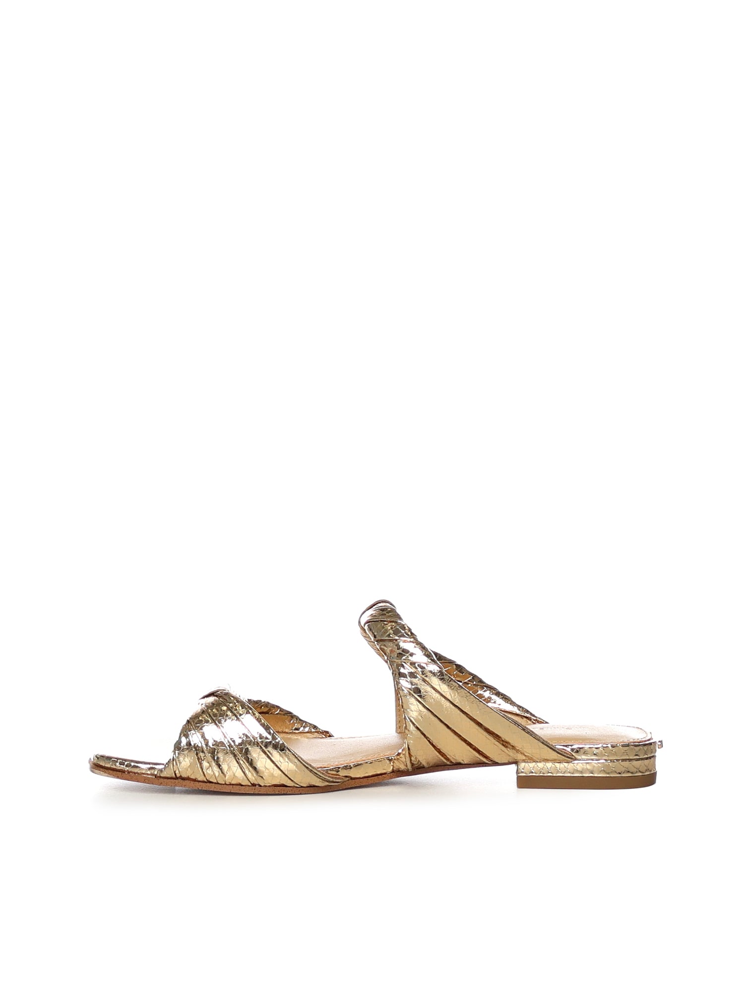 Michael Kors Sandals Pale Gold Metallic Goatskin