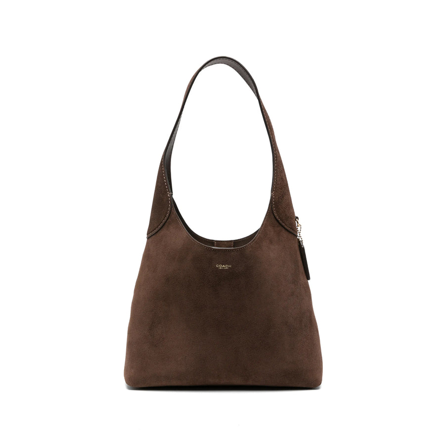 Suede Tote Bag Brown Calf