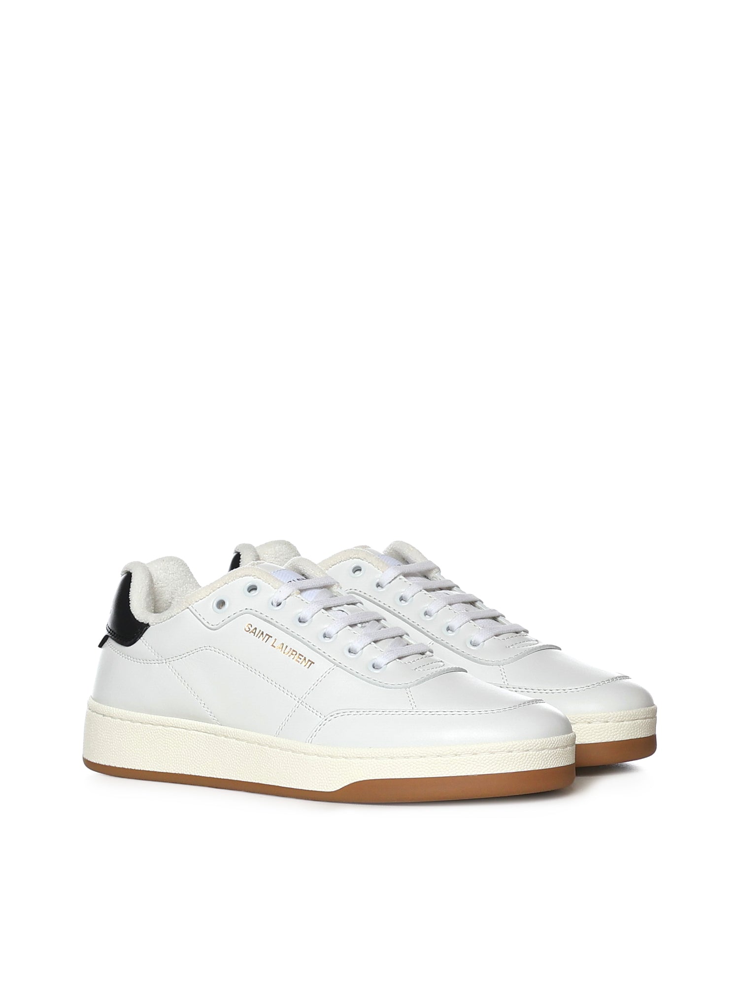 Saint Laurent Sneakers Optical White/black Calfskin