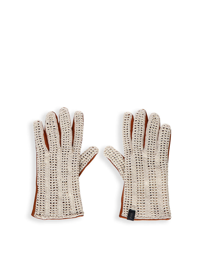 Fay Gloves Natural Cream Ovine Leather