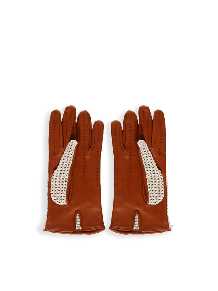 Fay Gloves Natural Cream Ovine Leather