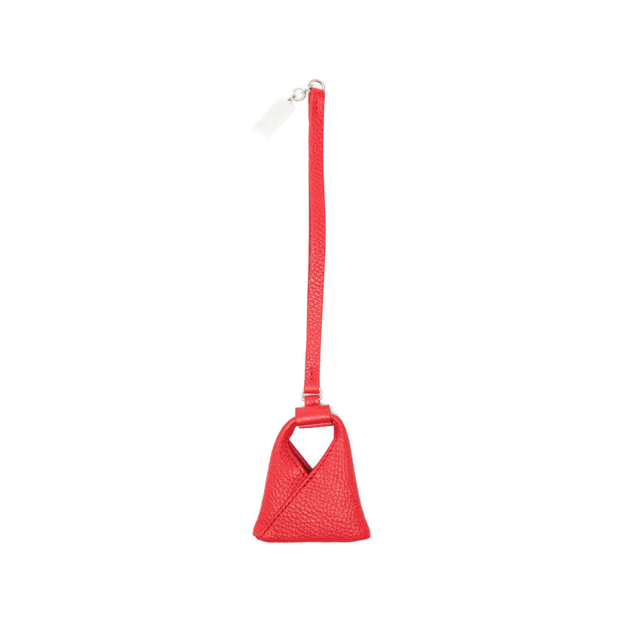 Keyring Red Grained Calf Leather Keyrings & Keychains
