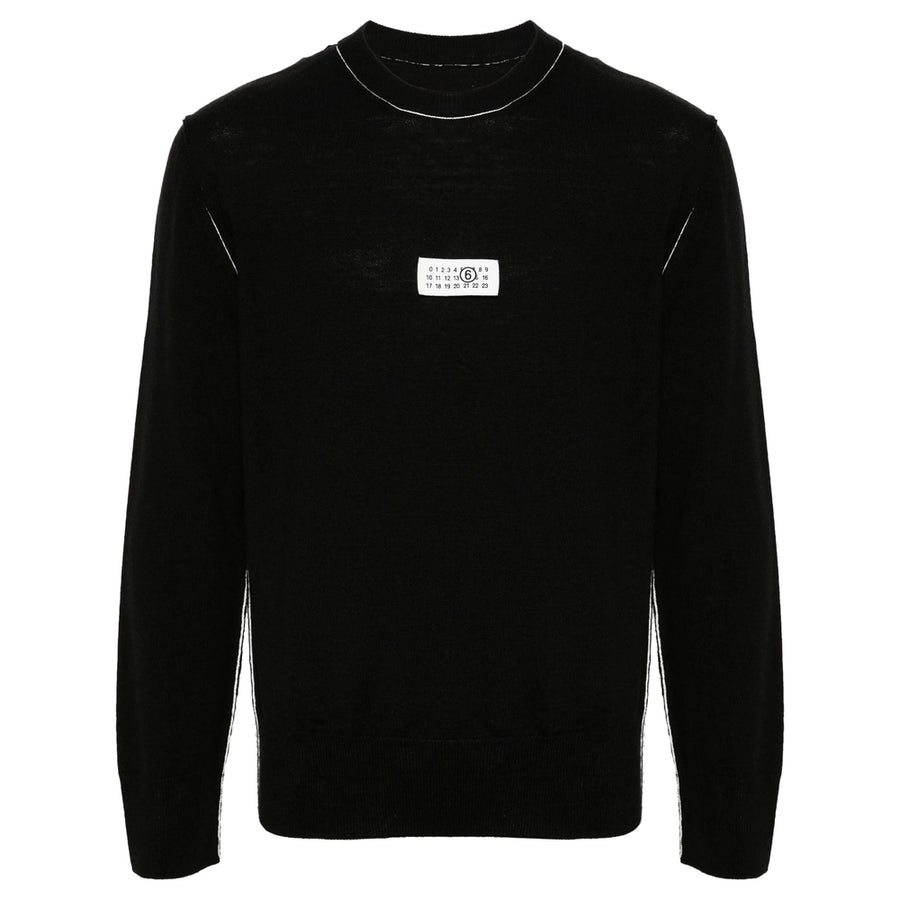 Sweater Virgin Wool Black Acrylic Jumpers
