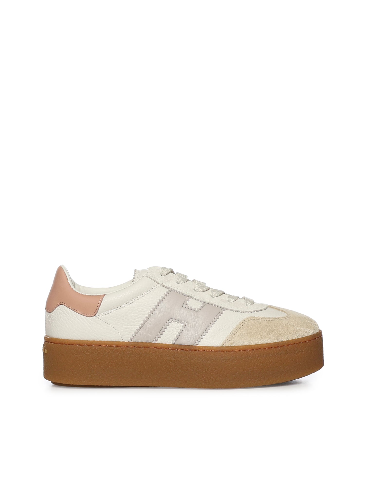 Hogan Sneakers Grey/pink/ivory Leather/suede